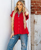 ANDREE by Unit Button Up Short Sleeve Plus Size