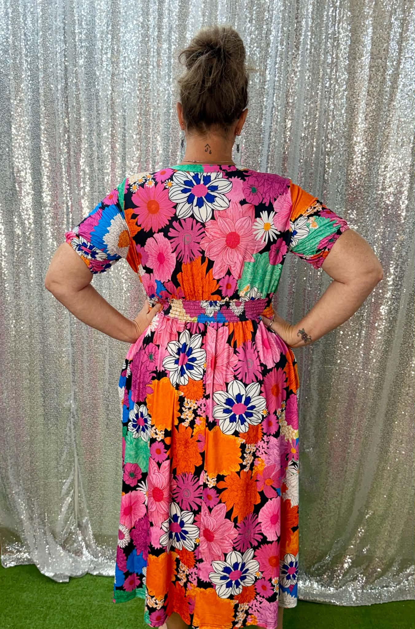Southern Stitch Floral Midi Dress