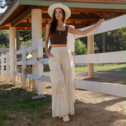 YOUNG THREADS LACE  PANTS