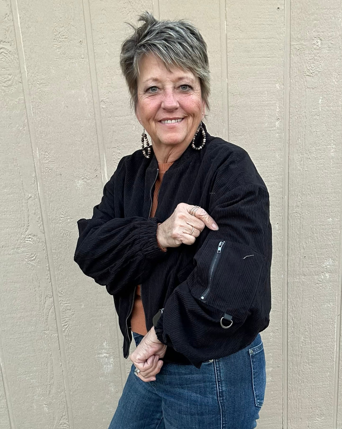 Umgee Black Pilot Jacket