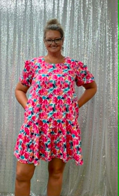 Southern Stitch Bright Floral Dress