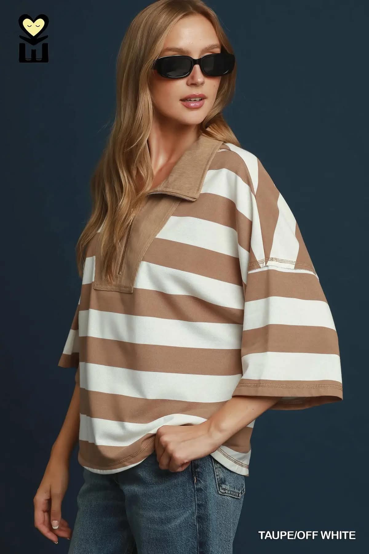 Mohme Umgee Rugby Style Stripe Top