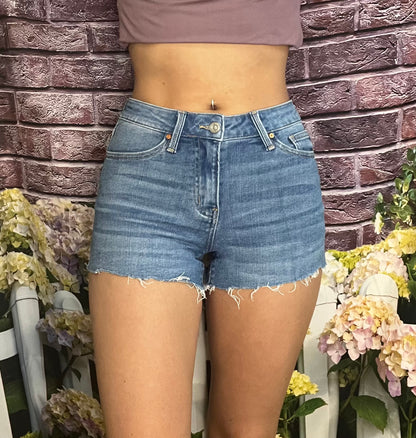 Raw Edge Denim Shorts