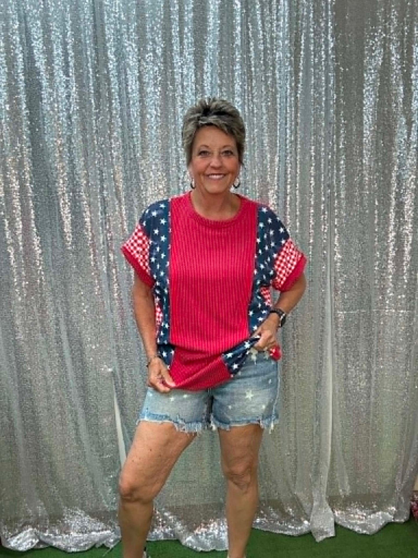 Heimish USA ribbed top PLUS