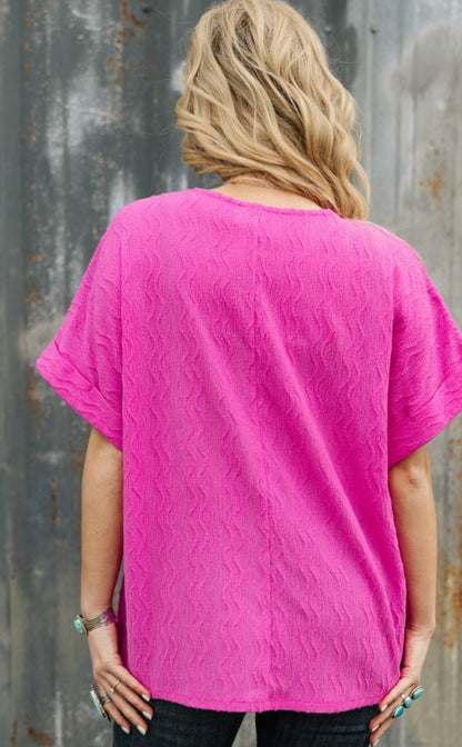 ANDREE by Unit Textured Top Plus Size