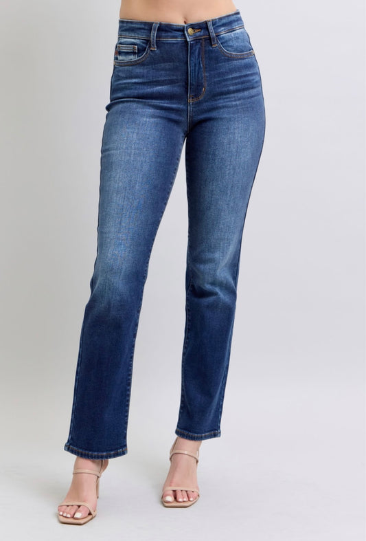 **Judy Blue Thermal Straight Jeans