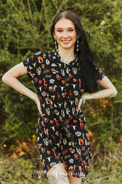 Lucky & Blessed cowboy Tunic PLUS