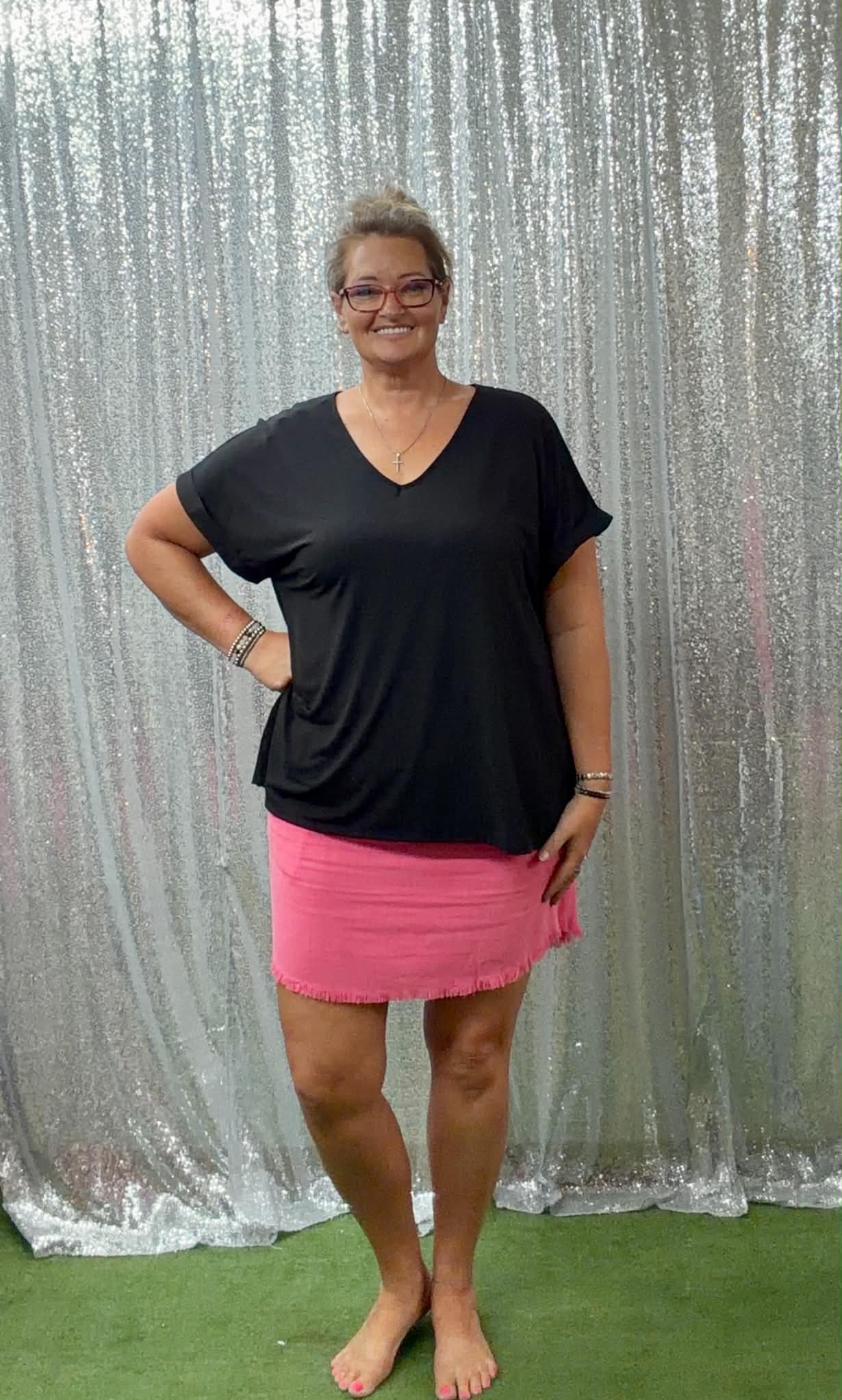 Dear Scarlett V-neck Plus top