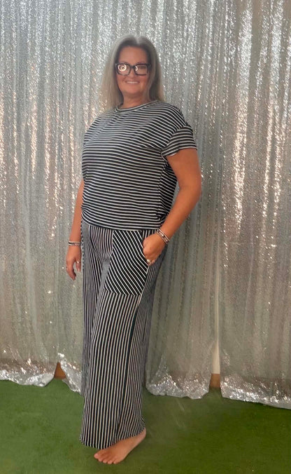Aiwee stripe pant set PLUS