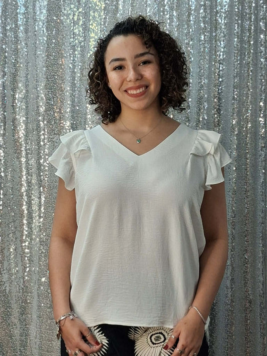 Umgee A0727 V-neck ruffle