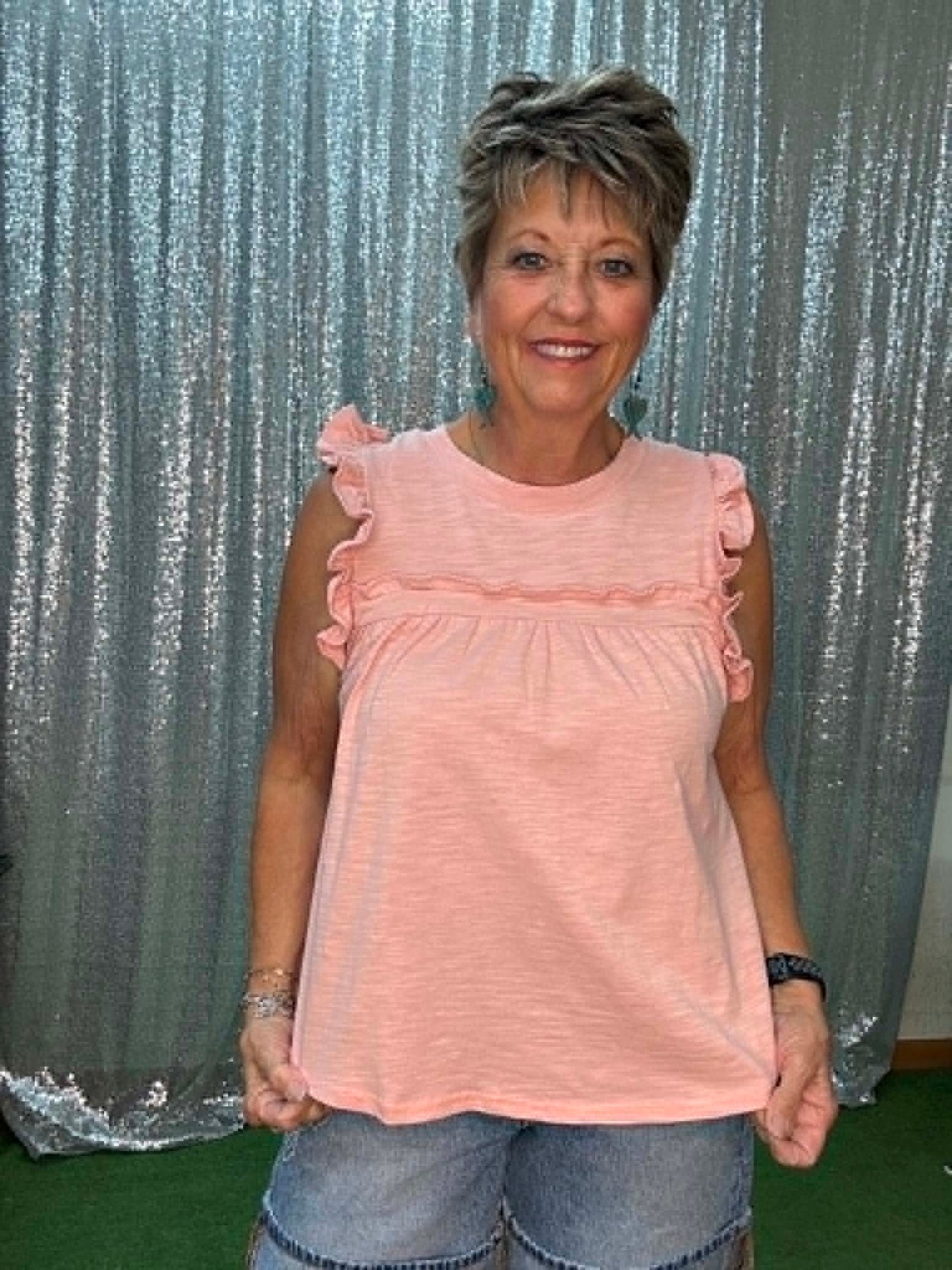 Very J Ruffled Babydoll Top
