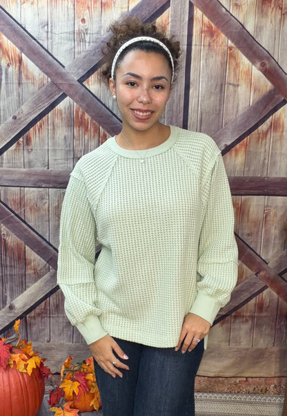 New Me Crew Neck Long Sleeve Brushed Thermal