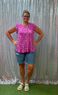 Dear Scarlett flutter sleeve top purple