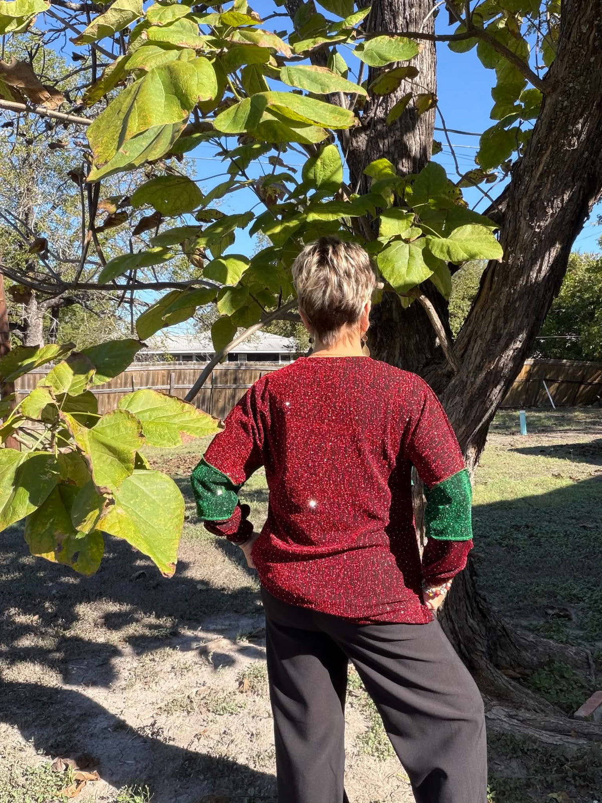 Sunshine & Rodeos Red/Green Block Top