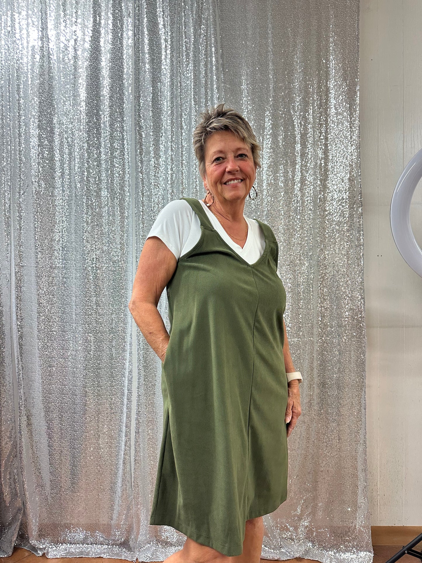 Athena Corduroy Mini Dress