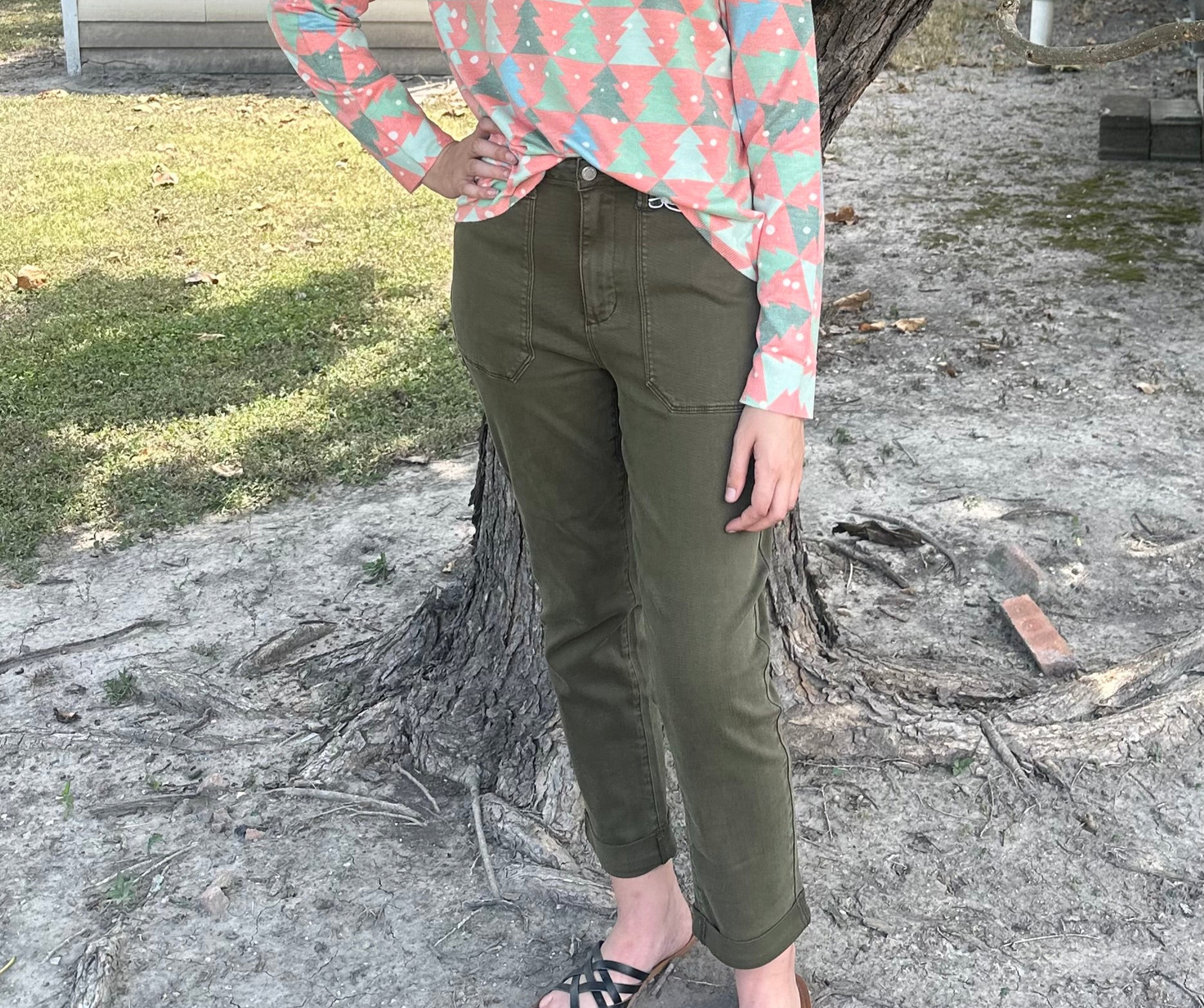 Olive Judy Blue Jeans