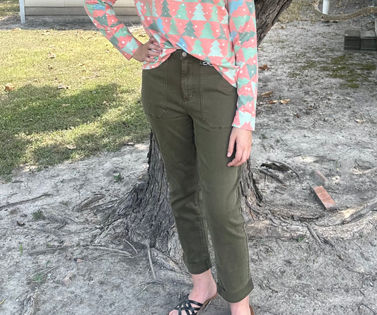 Olive Judy Blue Jeans