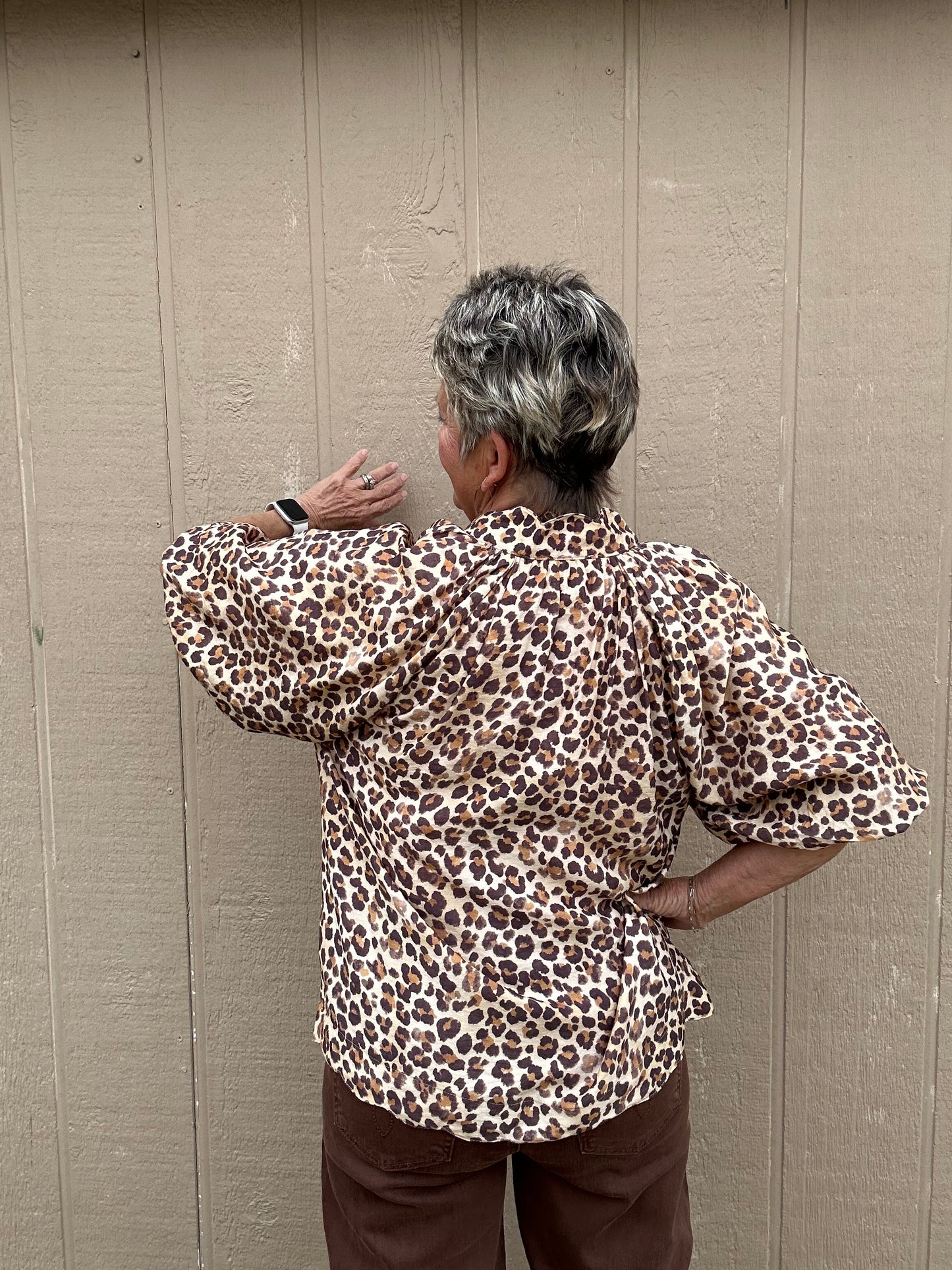 Umgee Scalloped Leopard Top