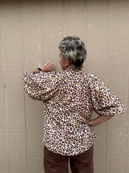 Umgee Scalloped Leopard Top