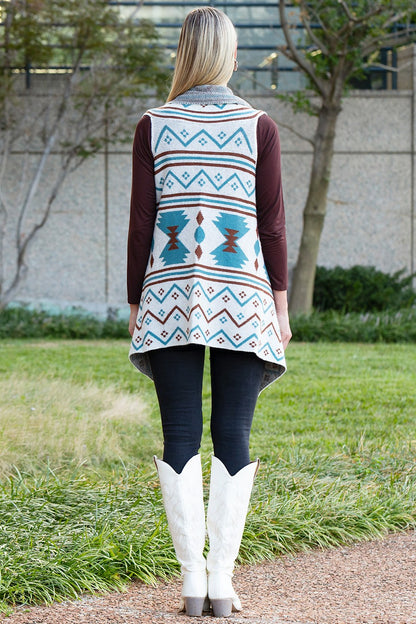 Geometric Western Vest