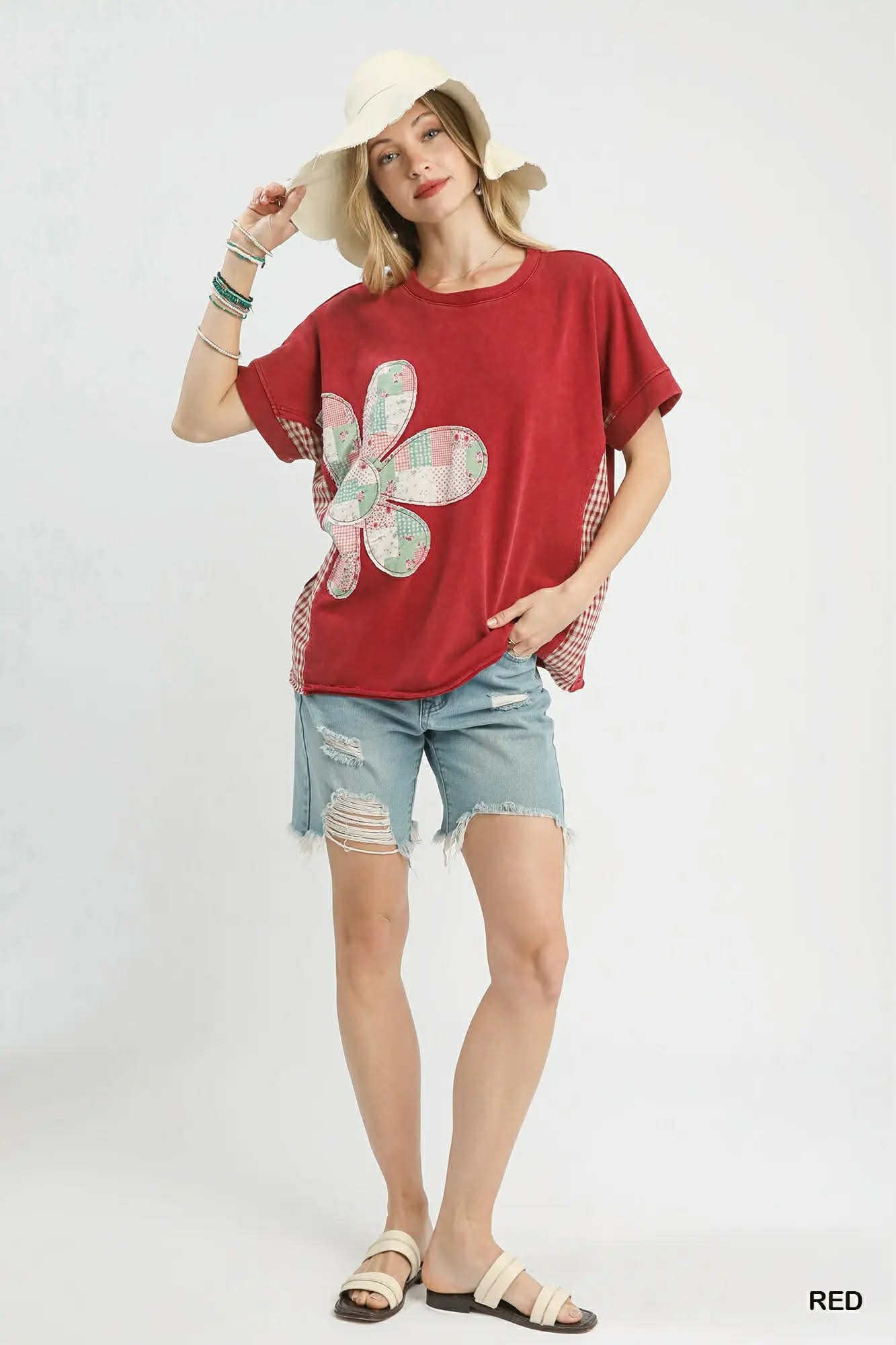 Umgee Red mineral wash top