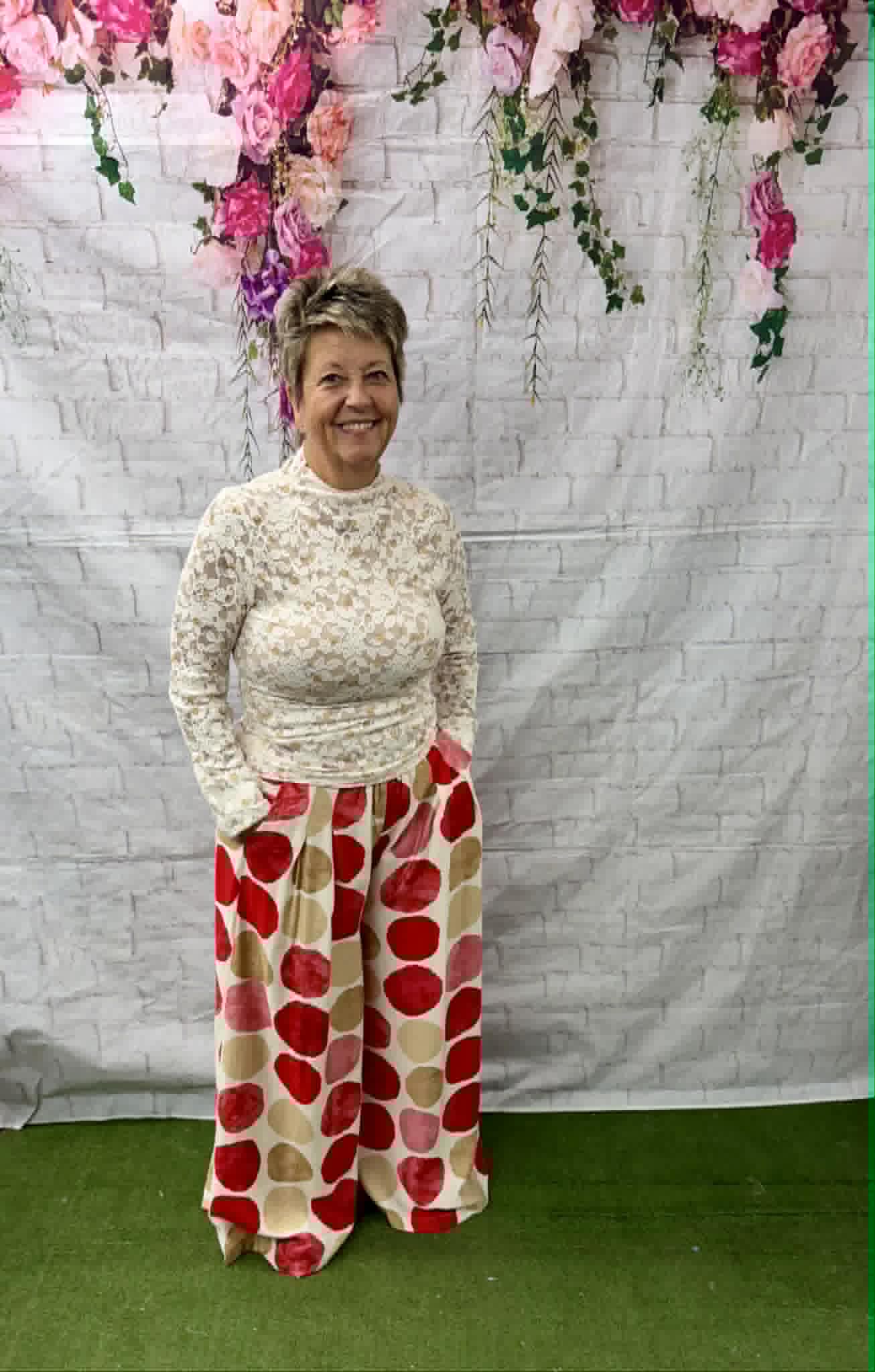 Umgee wide leg polka dot pants