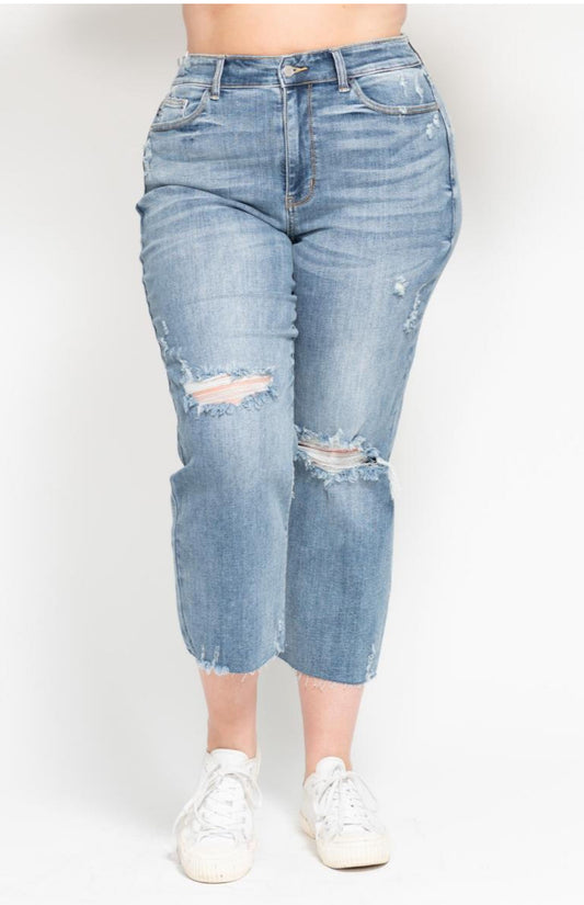 Judy Blue Wide Leg Crops Plus Size