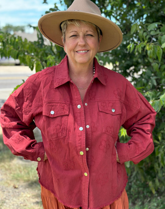 Mittoshop Textured Denim Jacket