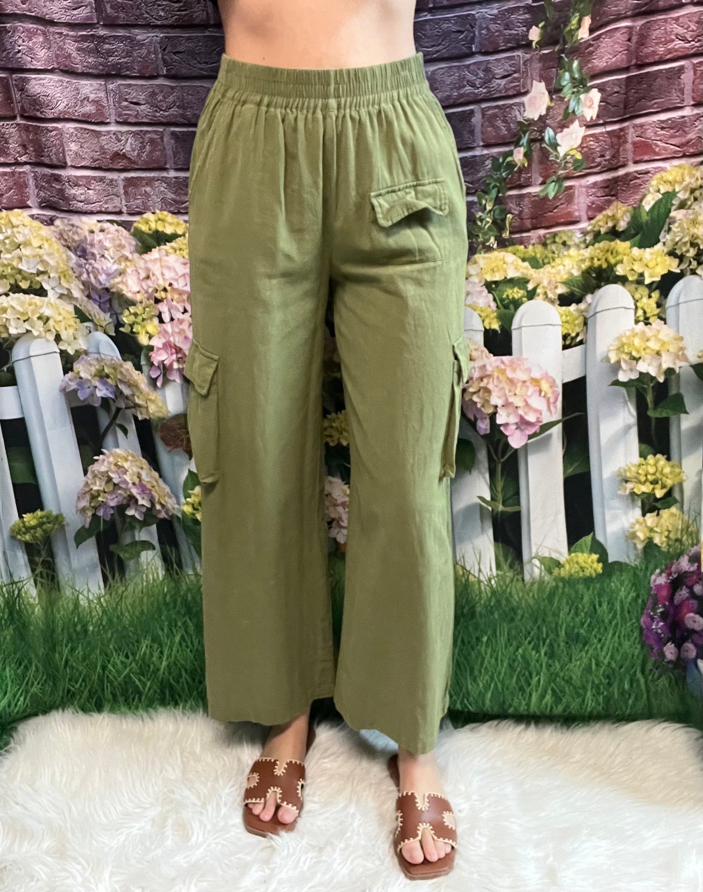 Linen Cargo Pants