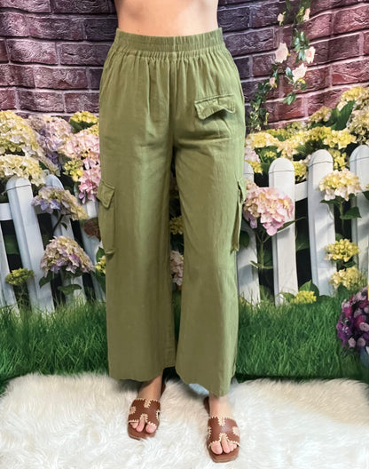 Linen Cargo Pants