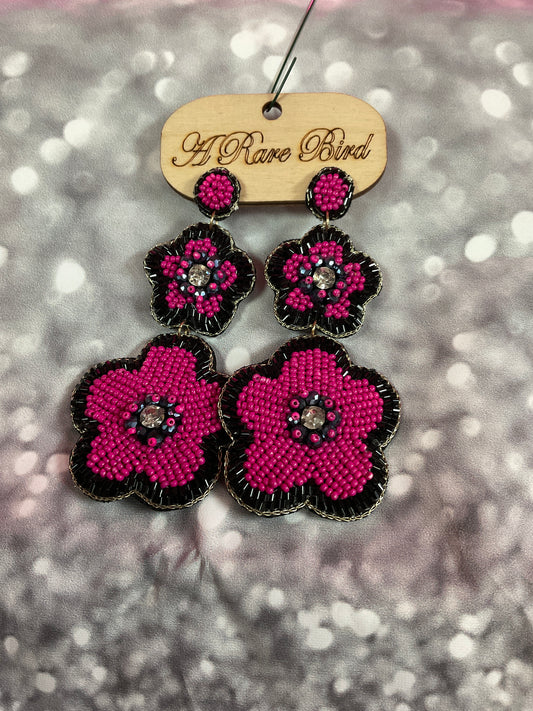 *A Rare Bird beaded fashion earrings