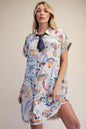 EASEL raw hem shirt dress