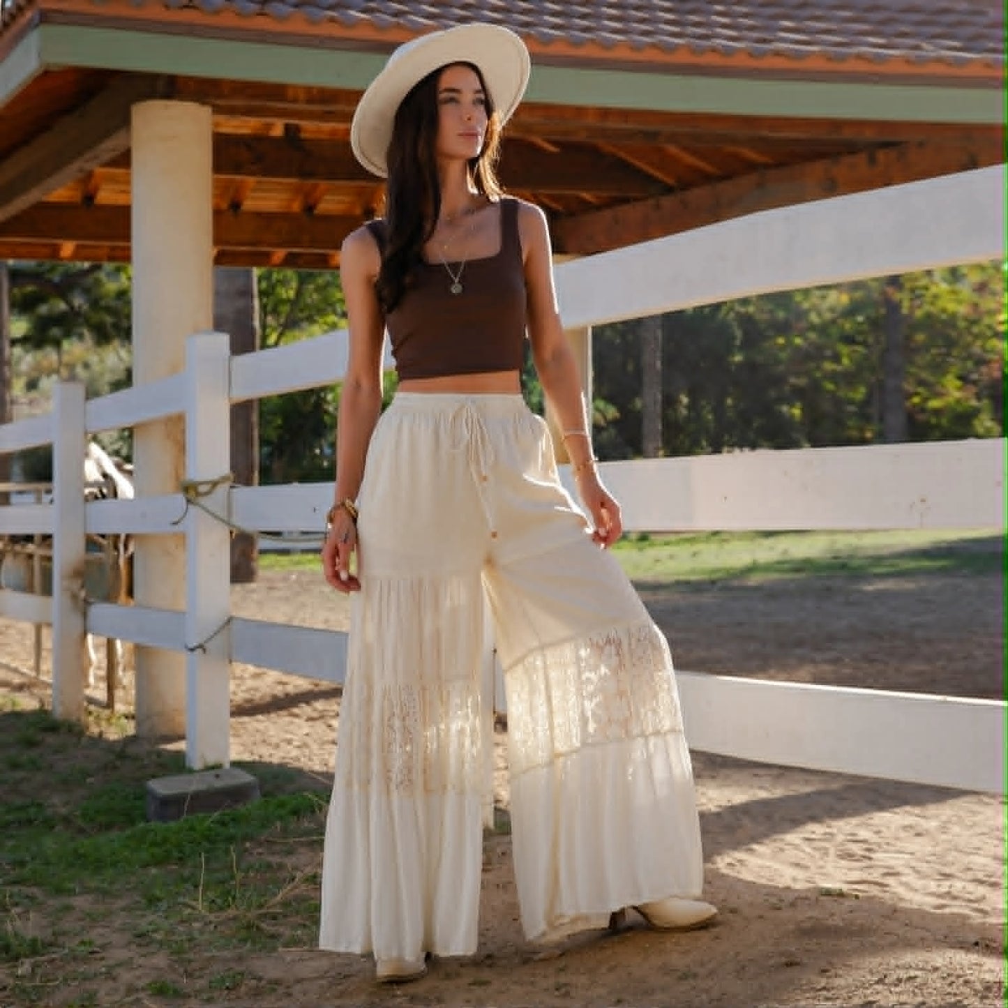 YOUNG THREADS LACE  PANTS