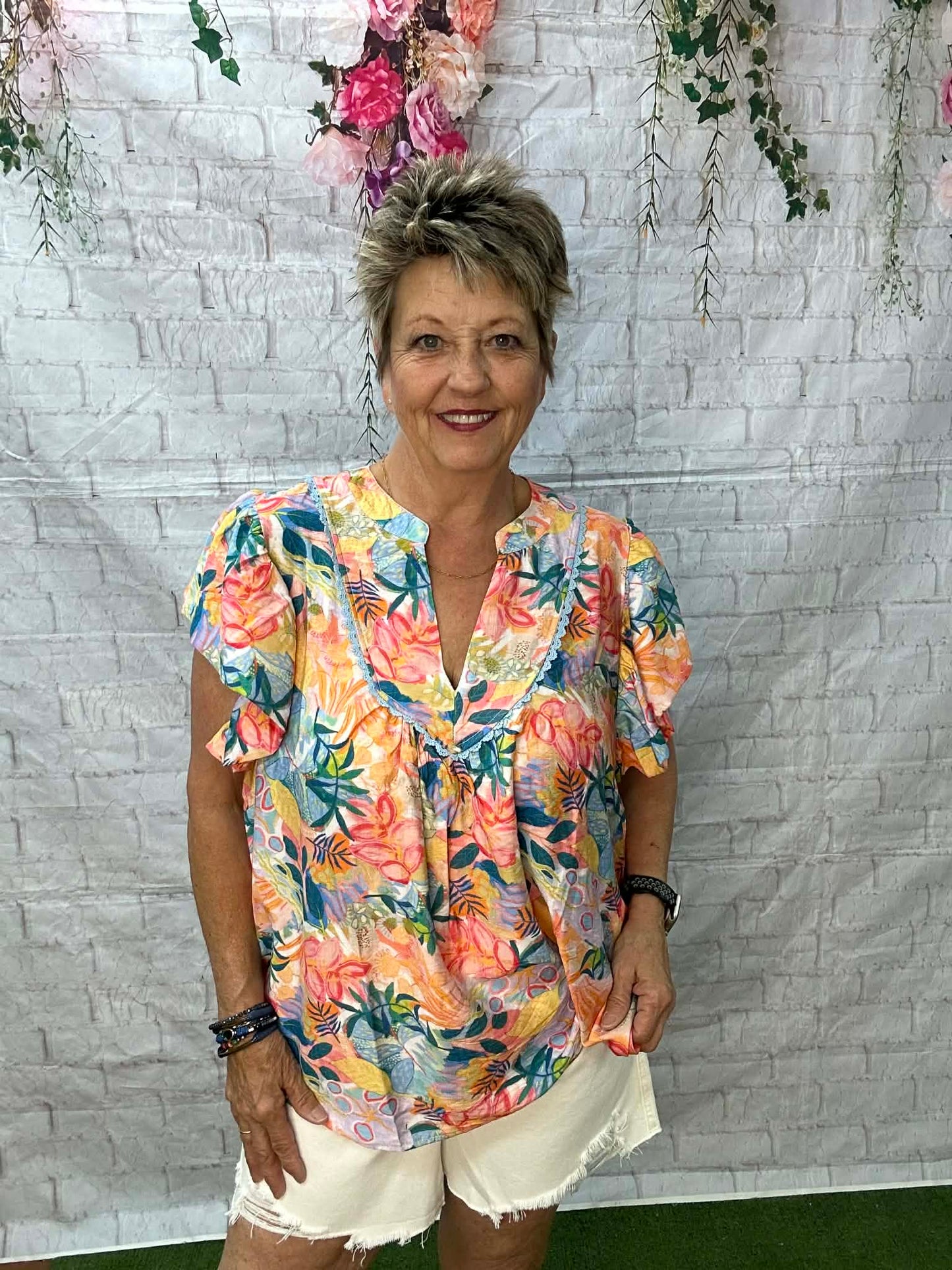 Umgee Tropical print Top