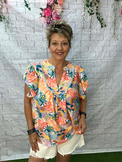 Umgee Tropical print Top