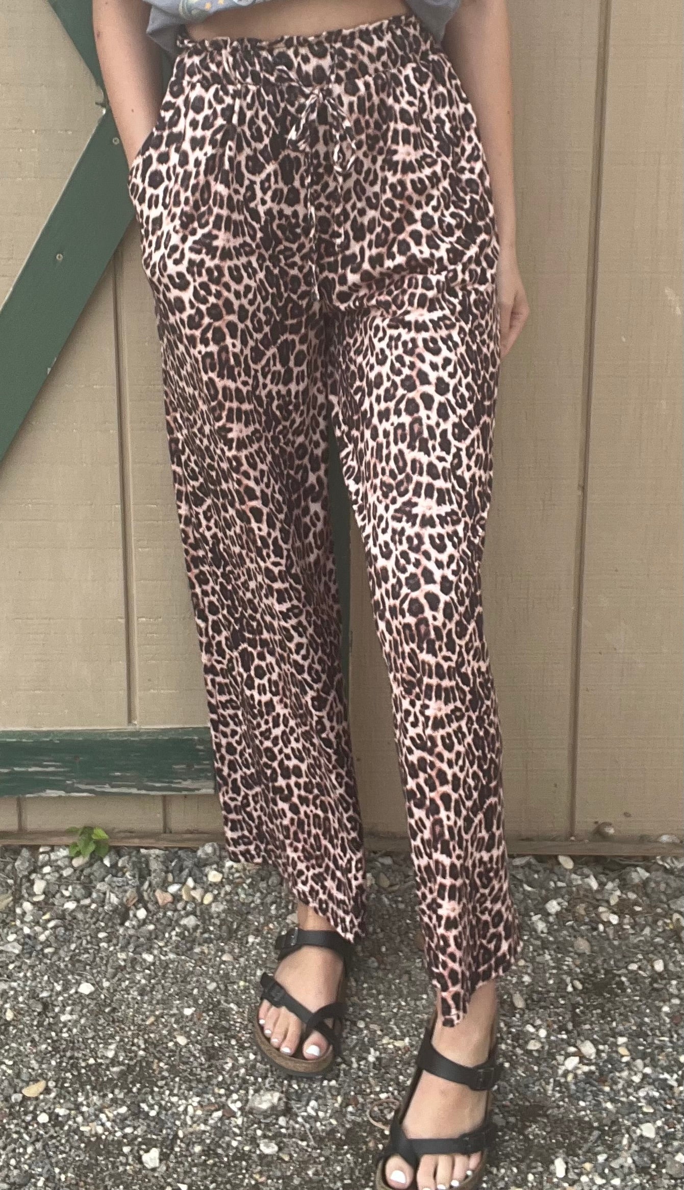 Leopard Wide Leg Pants