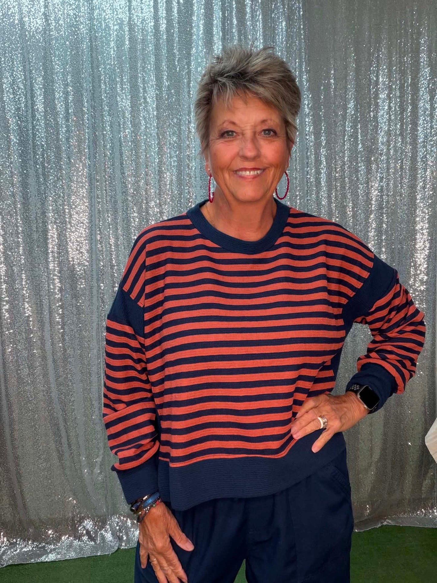 Tres Bien stripe knit top