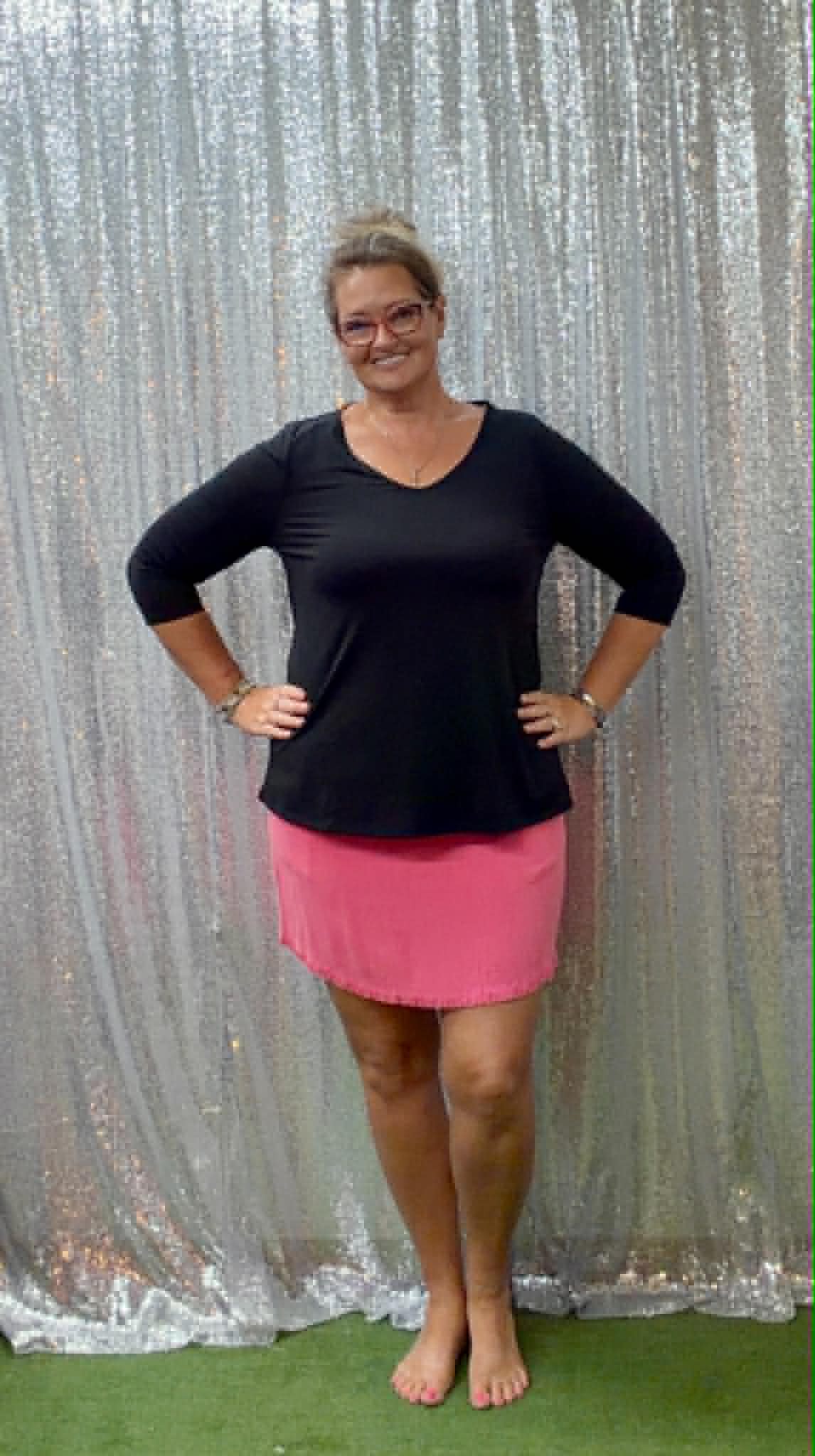 Dear Scarlett v-neck top Plus
