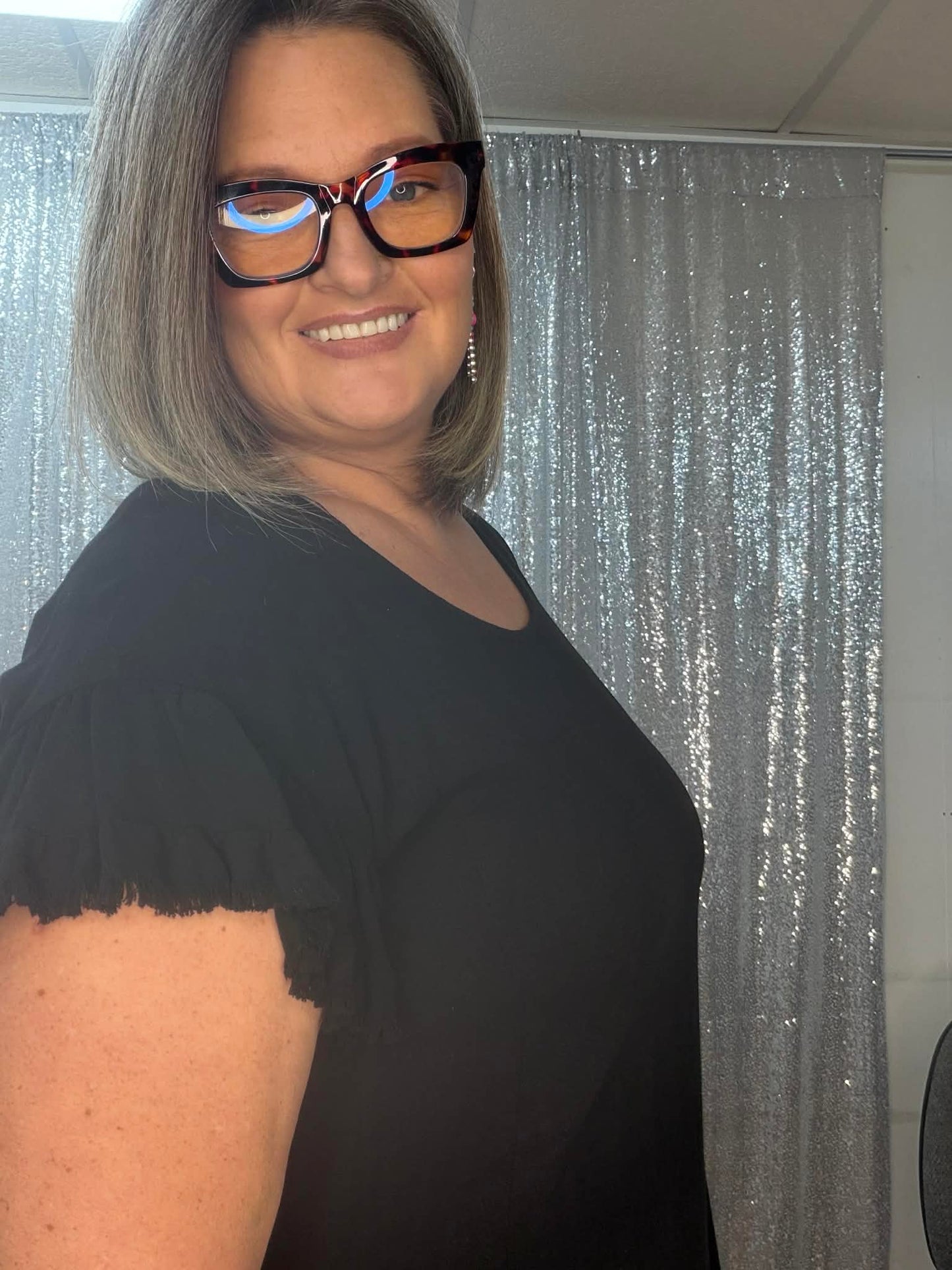 Umgee Linen dress with fray