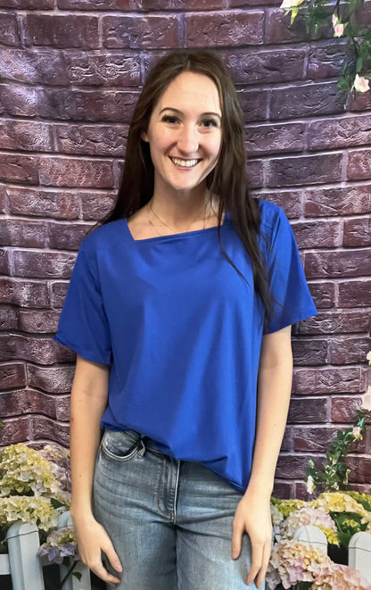 Square Neck Short Sleeve Top