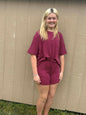 Zenana ribbed shorts SET