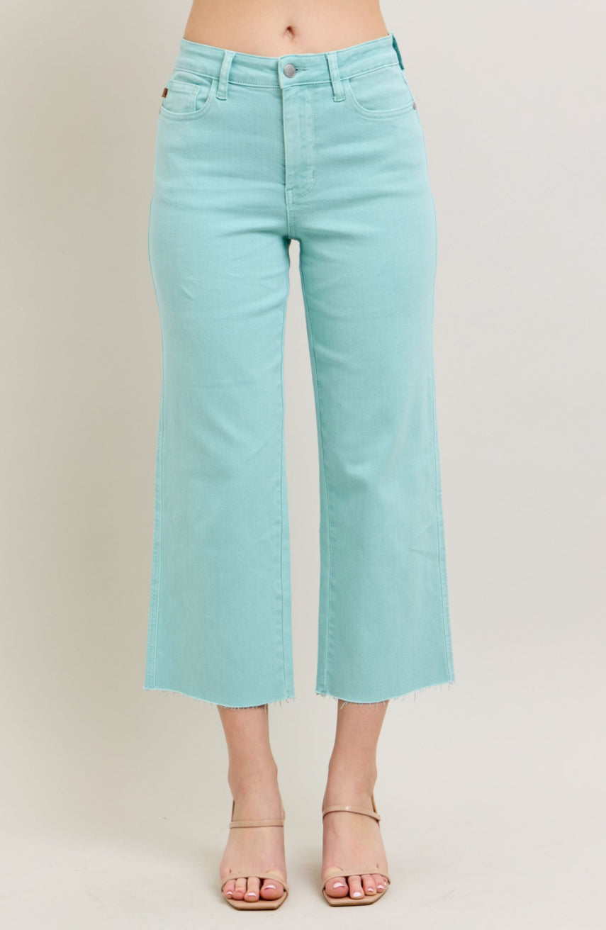 Judy Blue Sky Wide Leg Crops