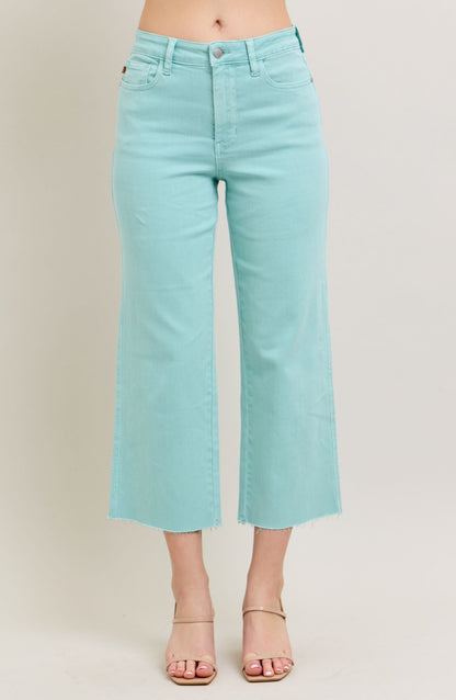 Judy Blue Sky Wide Leg Crops