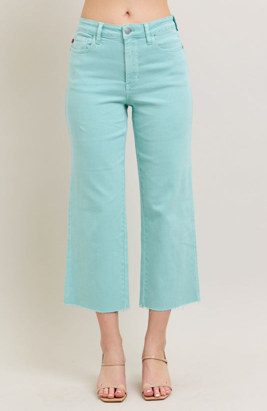 Judy Blue Sky Wide Leg Crops