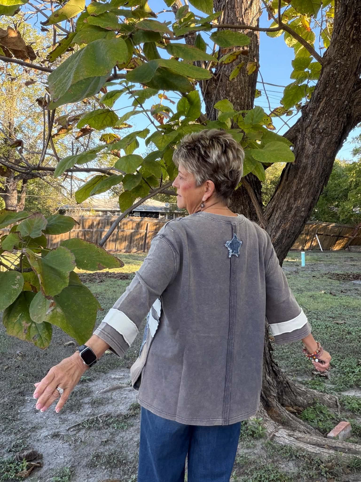 Sage + Fig Star Crewneck