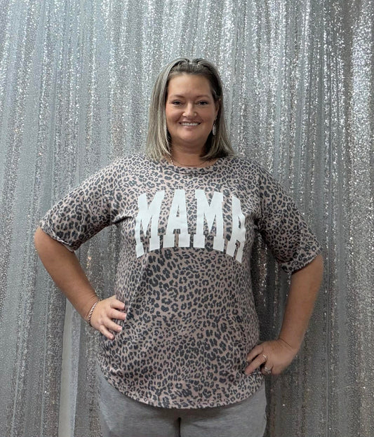 Heimish Leopard “Mama” Top Plus Size