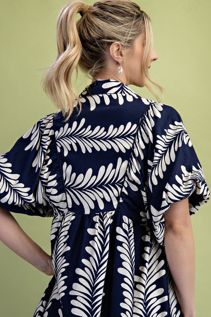 Gigio Puff Sleeve Midi Dress