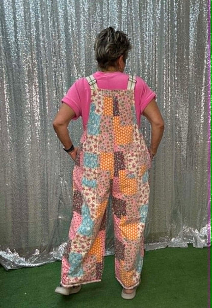 Easel Patchwork Overalls
