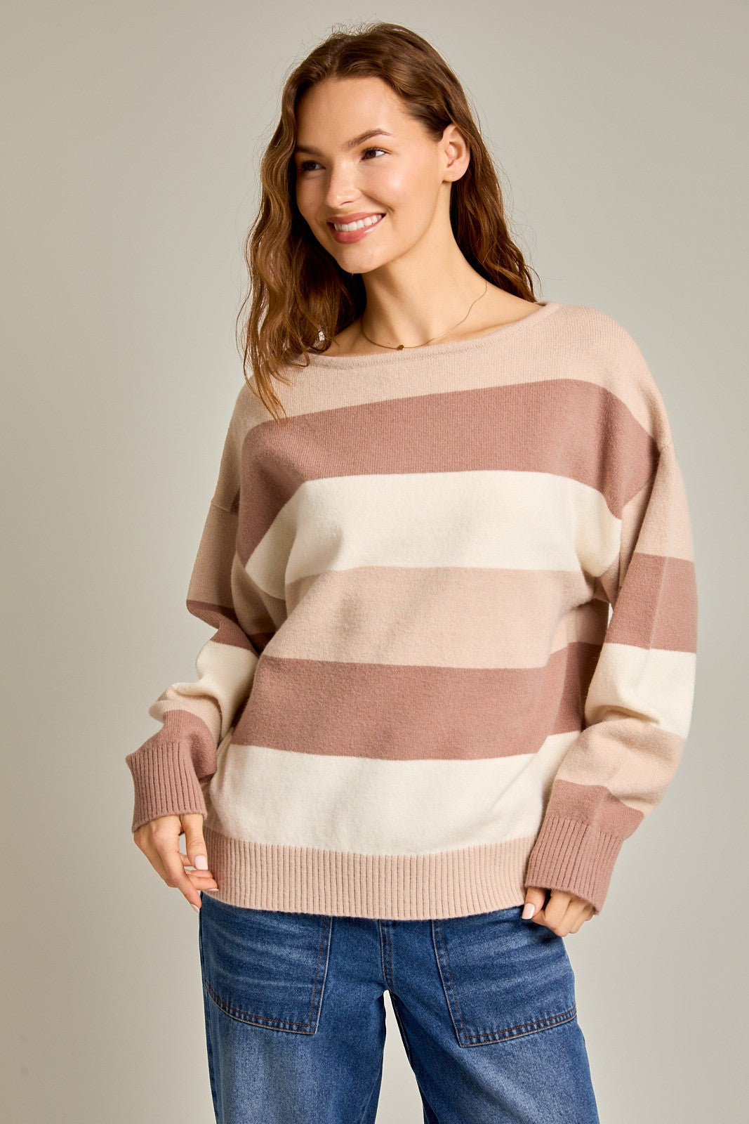 Boat Neck Oversized Sweater