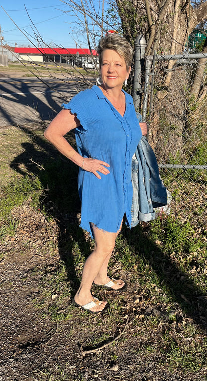 Umgee Linen Dress Plus Size